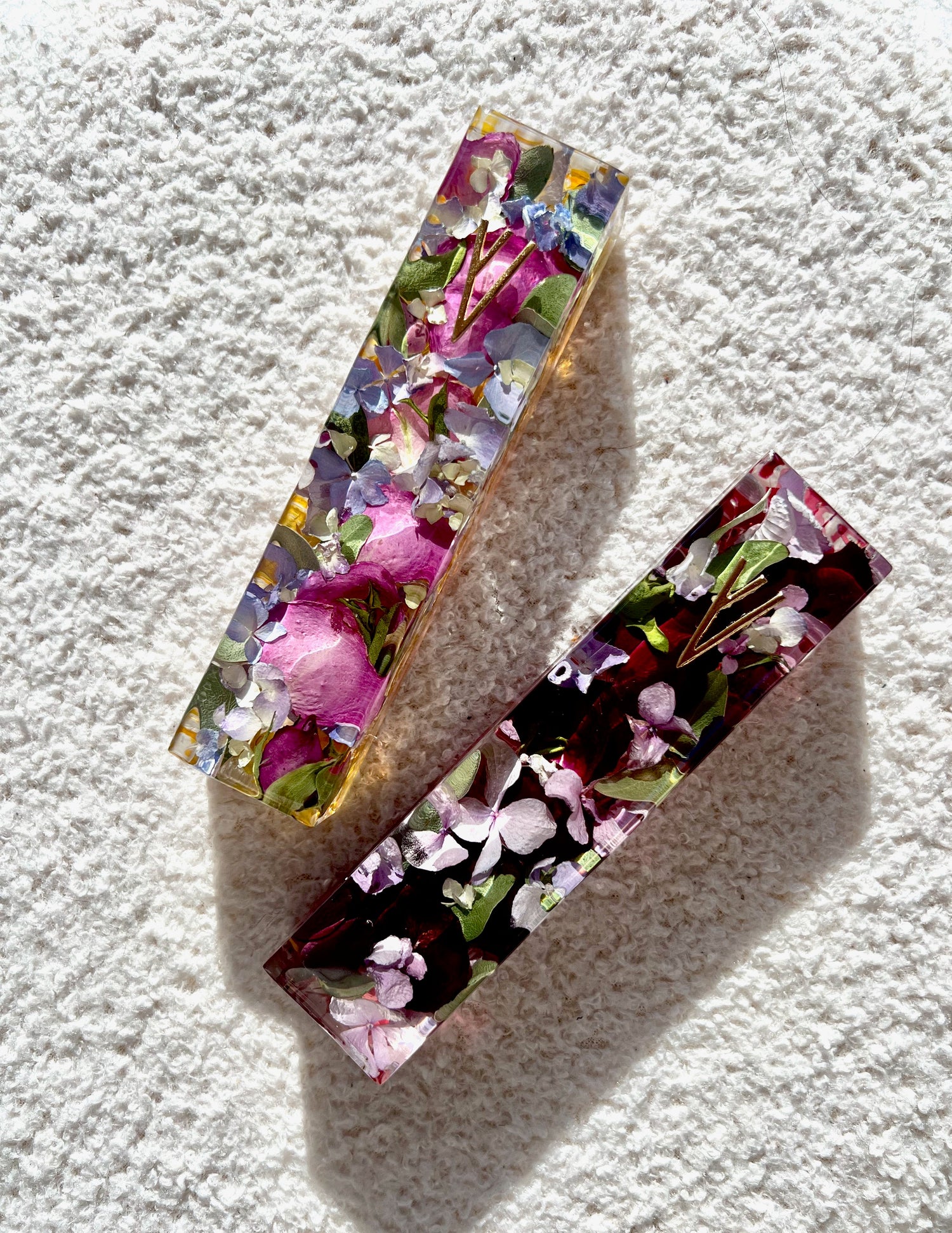 Chuppah Glass Floral Mezuzahs